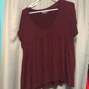 Maroon top